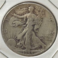 Silver 1944 walking liberty half dollar
