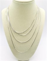 (3) Sterling Chains-3 Lengths