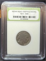 Slabbed 1930 Buffalo nickel