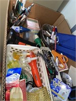 Miscellaneous box lot office supplies and more