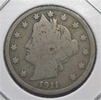 1911 Liberty Head V. Nickel