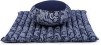 Leewadee Cushion Set: Zafu Pillow & Mat, Blue