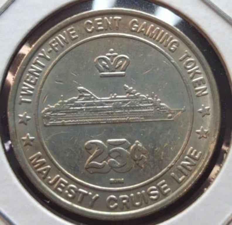 Majesty Cruise line 25 cent gaming token
