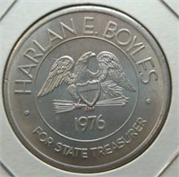 Harlem Boyles 1976 State treasurer token