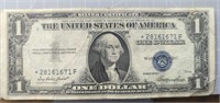 Star note silver certificate. 1935 $1 bank