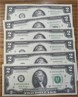 $12 consecutive serial number. Uncirculated $2