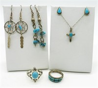 Sterling Turquoise Set - 6 Pieces