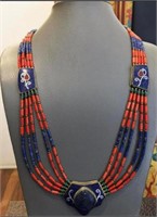 Tibet Natural Stone Tribal Queen Royal Necklace