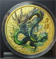 Chinese dragon challenge coin