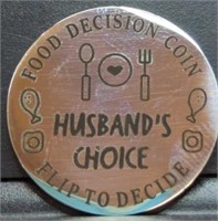 Husband or wife's choice food decision coin