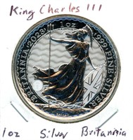 King Charles III 2023 1 oz Silver Britannia