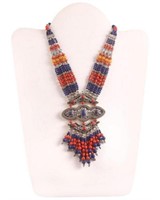 Tibet Natural Stone Tribal Queen Royal Necklace