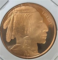 .999 fine copper one AVDP ounce Indian Head