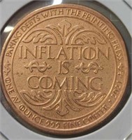 .999 fine copper one AVDP ounce inflation is