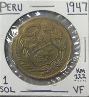 1947 Peru coin