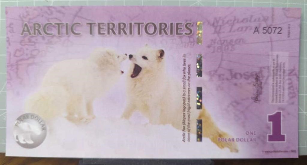 Arctic territories $1 bank note