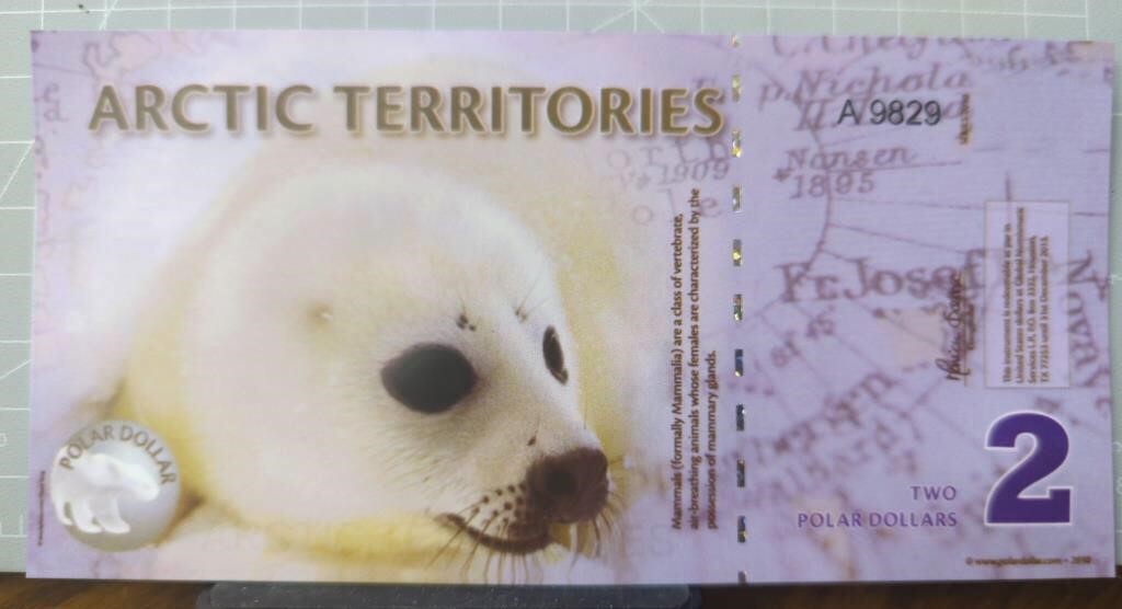 Arctic territories $2 bank note