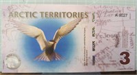 Arctic territories $3 bank note