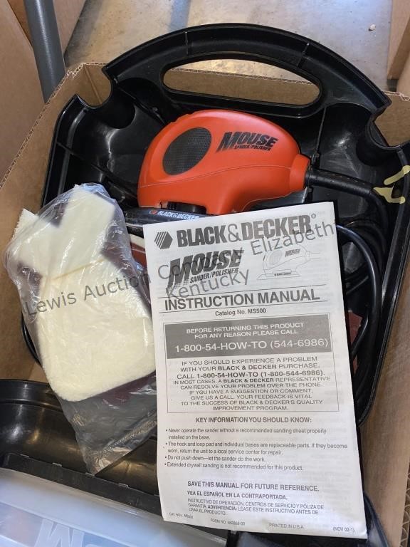 Black & Decker mouse sander/polisher drill doctor