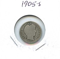 1905-S Barber U.S. Silver Dime