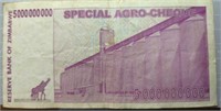 Zimbabwe $5,000,000,000 bank note
