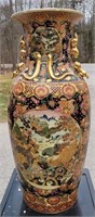 Stunning Large Satsuma Floor Vase Ornate Hand
