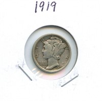 1919 Mercury U.S. Silver Dime