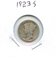1923-S Mercury U.S. Silver Dime