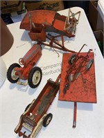 VINTAGE TRU SCALE FARM IMPLEMENTS, from the 1960s