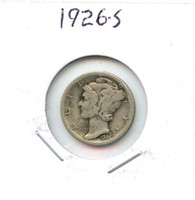 1926-S Mercury U.S. Silver Dime