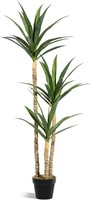 Faux Agave Plant, UV Resistant, 5.6 Ft, 1 Pack