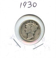 1930 Mercury U.S. Silver Dime