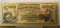 24K gold-plated bank note Raleigh, North Carolina