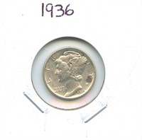 1936 Mercury U.S. Silver Dime