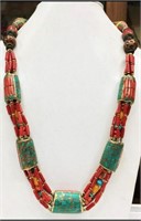 Tibet Natural Stone Tribal Queen Royal Necklace