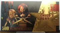 24K gold-plated bank note child's Play Chucky