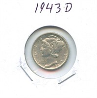 1943-D Mercury U.S. Silver Dime