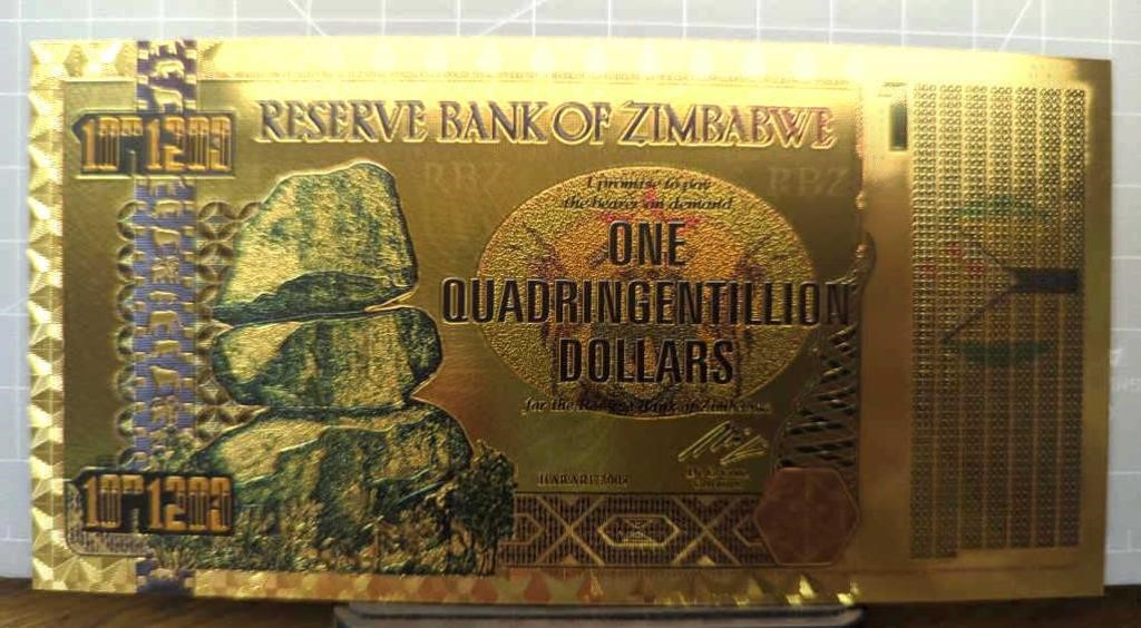 24K gold-plated bank note