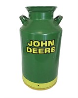 John Deere Milk Can on Wood Base
