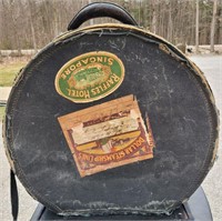 Antique Hat Trunk With Shipping Lables