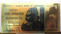 24K gold-plated bank note one hundred quintillion