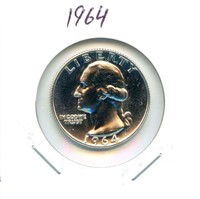 1964 Proof Washington Silver Quarter