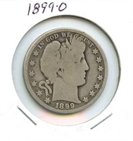 1899-O Barber Silver Half Dollar