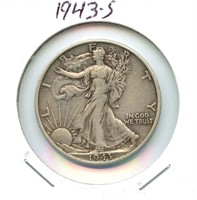 1943-S Walking Liberty Silver Half Dollar