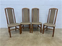 (4) High Back Upholstered Dining Chairs