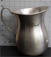 Antique silver plated Drink pitcher with metal