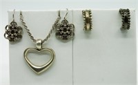 Sterling Earrings & Necklace