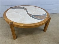 Circular Mosaic Tile Coffee Table