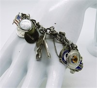 Sterling Charm Bracelet circa 1971-77 - 25 Charms