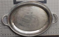 Silver plated serving tray 21x14
